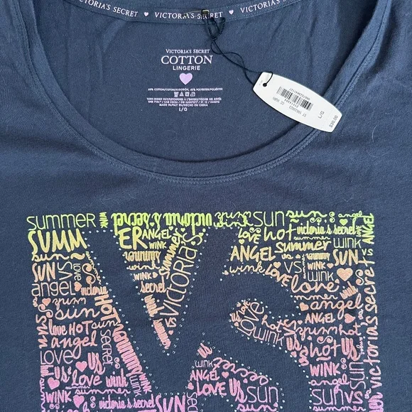 NWT - Victoria's Secret Cotton Lingerie Sleep Shirt - Picture 2 of 6